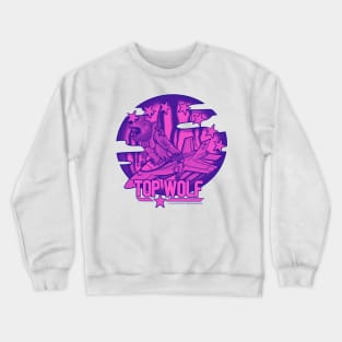 Top Wolf - Halloween Vibes Purple Crewneck Sweatshirt